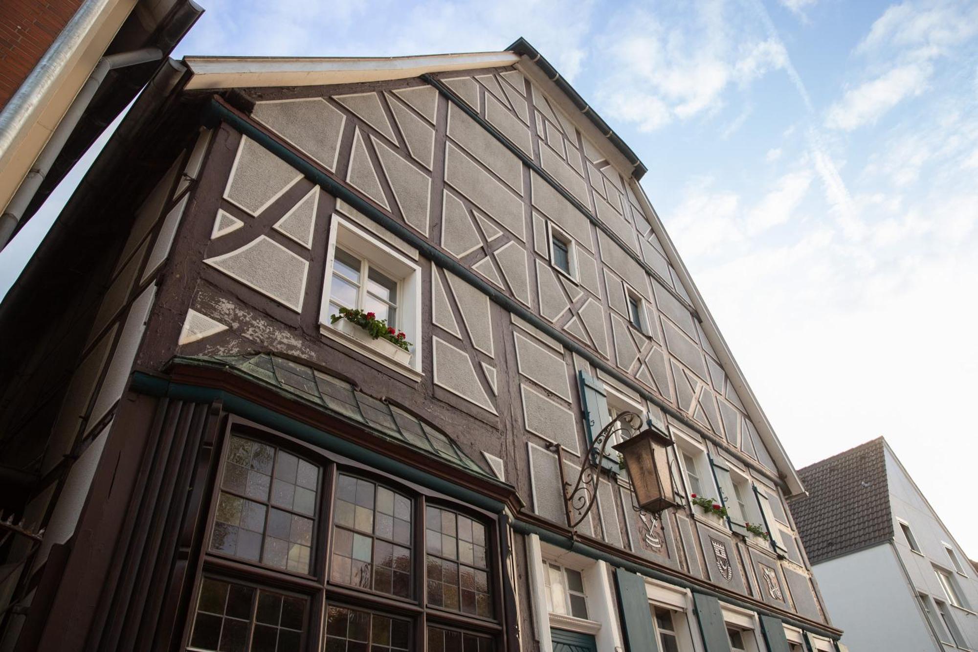 Gasthaus Benke, Fachwerkhaus In Westfalen 达特尔恩 外观 照片
