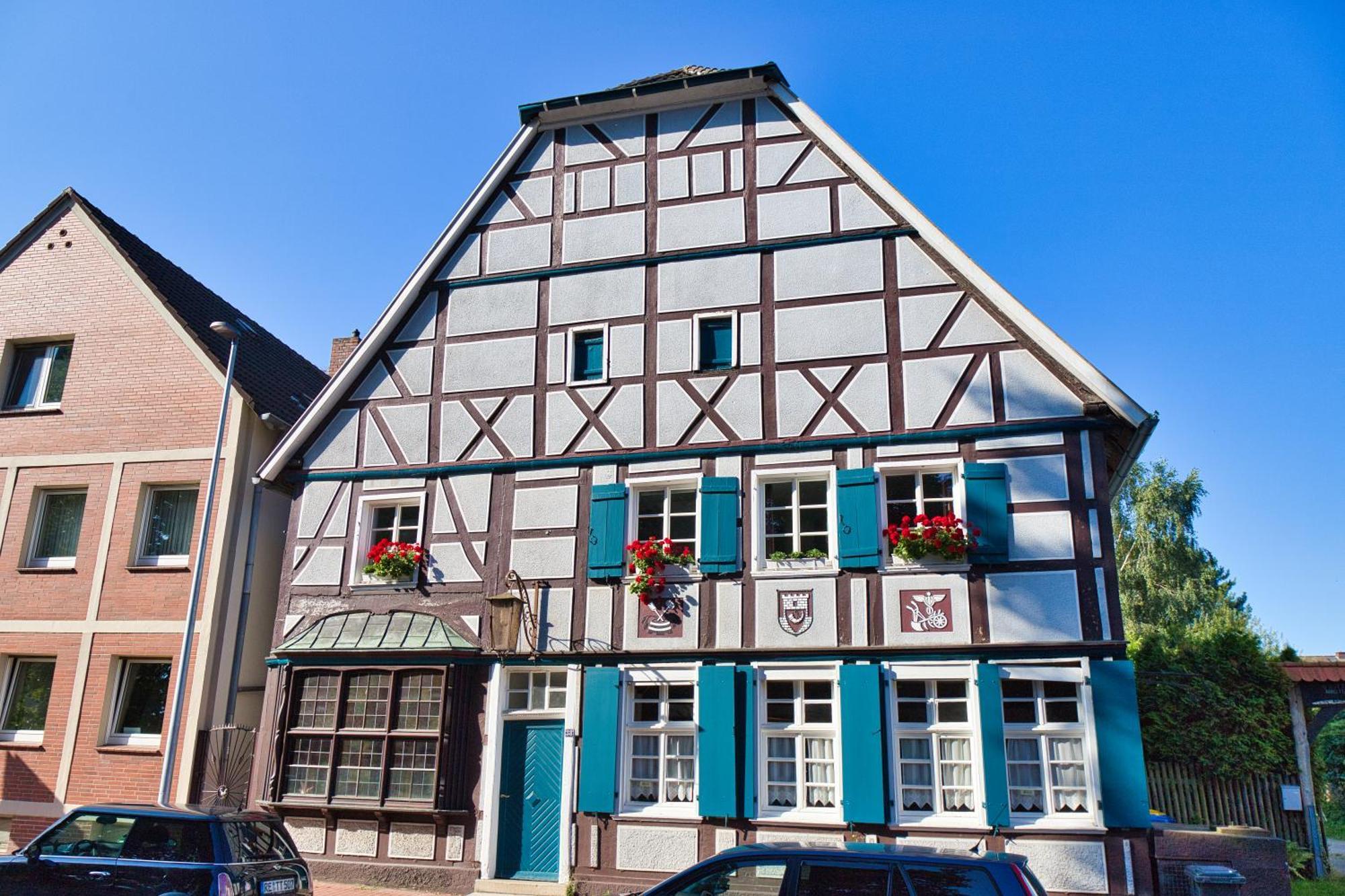 Gasthaus Benke, Fachwerkhaus In Westfalen 达特尔恩 外观 照片